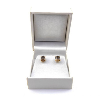 B.O OR JAUNE 18K + DIAMANTS 2 X 1.01 CT 2.31 G