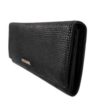 PRADA 1MH132 LEZARD NOIR