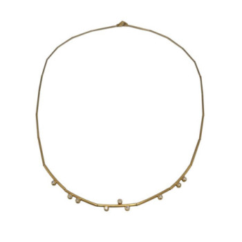 COLLIER OR 18CT ET DIAMANTS HENRICH & DENZEL 7.2GR