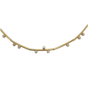 COLLIER OR 18CT ET DIAMANTS HENRICH & DENZEL 7.2GR