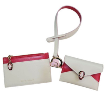 Porte Carte Bvlgari Serpenti Blanche et Rouge + Boîte