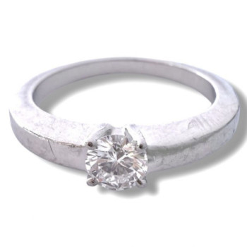 BAGUE CARTIER  DIAMANT PT950 T50 5.35GR  DIAMANT 0.28