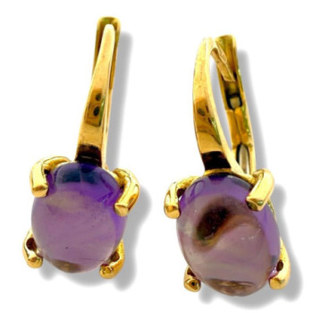 BOUCLE AMETHYSTE OR 18CT 2.93 GR