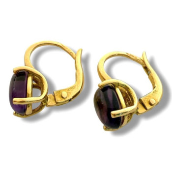 BOUCLE AMETHYSTE OR 18CT 2.93 GR