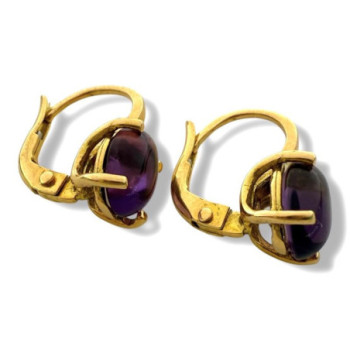 BOUCLE AMETHYSTE OR 18CT 2.93 GR