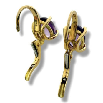 BOUCLE AMETHYSTE OR 18CT 2.93 GR