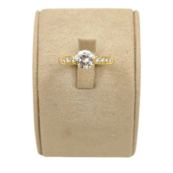 bague or diamant 18k 3.04 gr