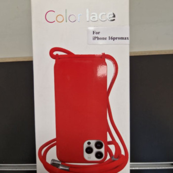 COQUE IPHONE 16 PRO MAX ROUGE LACET