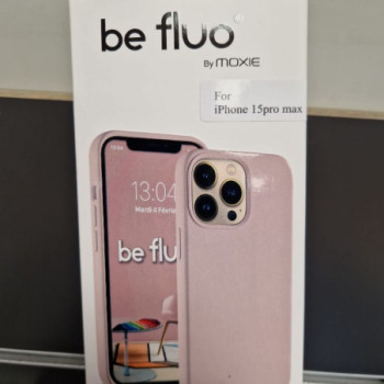 COQUE IPHONE 15 PRO MAX ROSE SABLE BE FLUO