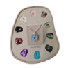 COLLIER MATTIOLI  OR BLANC 18CT ET DIAMANTS PUZZLE 4.59GR