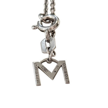 COLLIER MATTIOLI  OR BLANC 18CT ET DIAMANTS PUZZLE 4.59GR