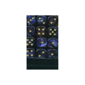 BOITE 36 DES 6 FACES 12MM BLEU