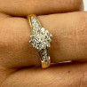 BAGUE OR JAUNE 18K ET DIAMANTS 4.64GRS
