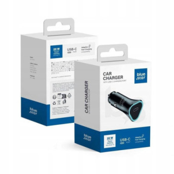 CHARGEUR VOITURE USB-C 20W BLUE STAR NOIR