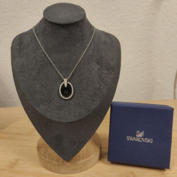 COLLIER SWAROVSKI ROND NOIR