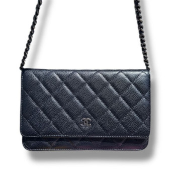 SAC CHANEL WALLET ON CHAIN BLEU