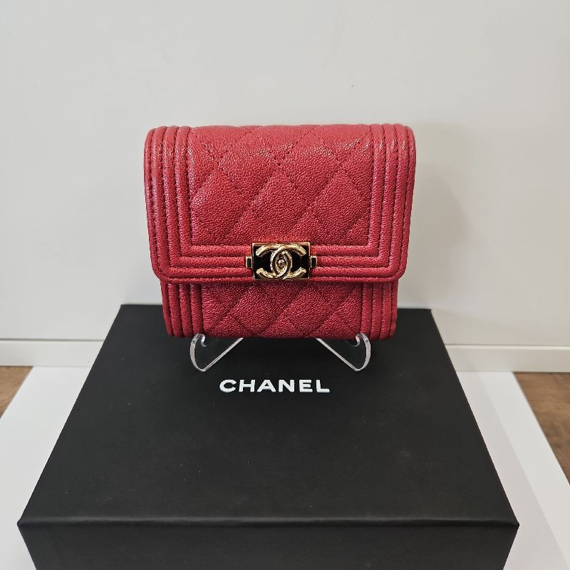 portfeuilles chanel fullset rouge 