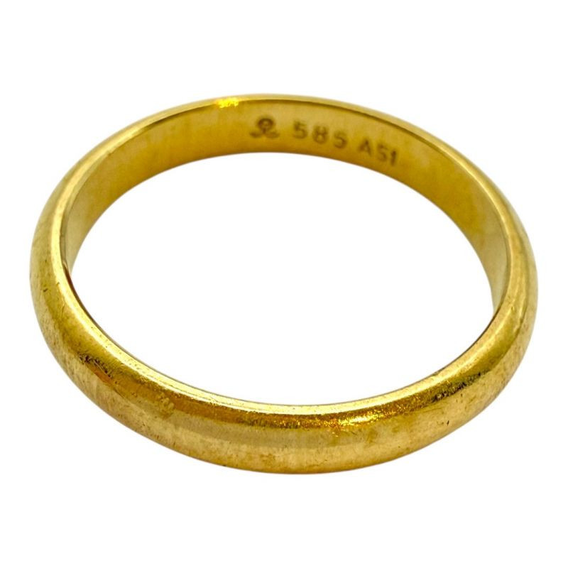 BAGUE OR JAUNE 14CT T52 2.60GRS