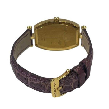 MONTRE VAN CLEEF & ARPELS PIPILLON TONNEAU QUARTZ EN OR ROSE 18K POCHETTE + COPIE SERVICE