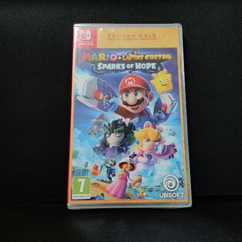 MARIO + THE LAPINS CRETINS SPARKS OF HOPE EDITION GOLD SWITCH NEUF/BLISTER MARIO + THE LAPINS CRETINS SPARKS OF HOPE EDITION GOLD SWITCH NEUF/BLISTER