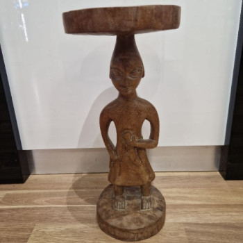 STATUE AFRICAINE SUPPORT PLATEAU 46 CM 