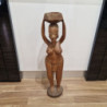 STATUE AFRICAINE FEMME JARRE TETE 62CM 