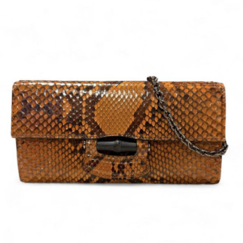 PORTEFEUILLE GUCCI PYTHON BRUN