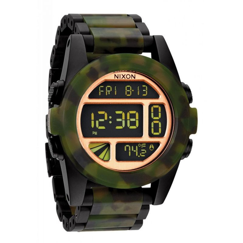 Mens Nixon the Unit Ss Alarm Chronograph Watch