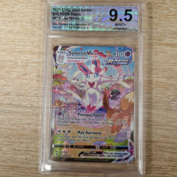 NYMPHALI VMAX EVS 212 EVOLUTION CELESTE SYLVEON ENG SWISS GRADING 9.5