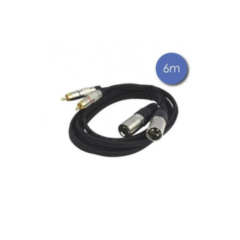 CABLE POWER 2XLR M / 2RCA M 6M CAB2067