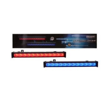 PACK 2 BARRES LED 36 LED 1W IP65