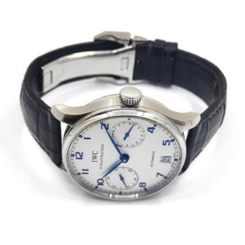 IWC PORTUGIESER AUTOMATIC 7 DAYS SILVER DIAL IW500705 44MM