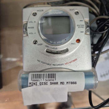 MINI DISC SHAR MD MT866 NO BAT
