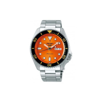 SRPD59K1 100 M SEIKO Mens 5 Sports Automatic Watch, ORANGE