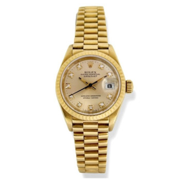 ROLEX LADY DATEJUST PRESIDENT OR 18 CT -  69178 - 26MM - 1986 - AVEC BOITE ET SANS PAPIER