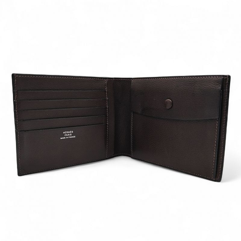 PORTEFEUILLE HERMES THALES MC2 CUIR MARRON