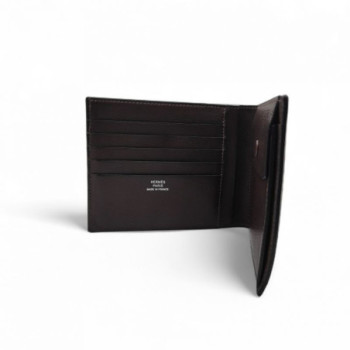 PORTEFEUILLE HERMES THALES MC2 CUIR MARRON