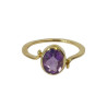 BAGUE EN OR JAUNE 18CTS AVEC AMETHYSTE2.66GRS