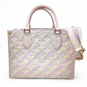 SAC A MAIN LOUIS VUITTON ON THEGO PM LIGHT PINK MONOGRAM