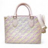 SAC A MAIN LOUIS VUITTON ON THEGO PM LIGHT PINK MONOGRAM