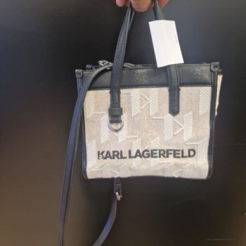 SAC KARL LAGERFELD BEIGE TISSU