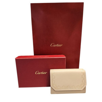 PORTEFEUILLE TRIPTYQUE GUIRLANDE DE CARTIER ROSE