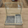 BOITE A BIJOUX CLIPO 8X16CM FER VERRE