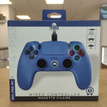 MANETTE FILAIRE PS4 BLEUE 3M PRISE JACK 140061G