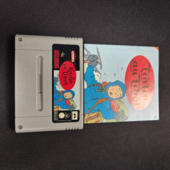 TINTIN AU TIBET SUPER NINTENDO CARTOUCHE + LIVRET