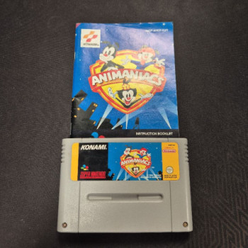 ANIMANIACS SUPER NINTENDO CARTOUCHE + LIVRET