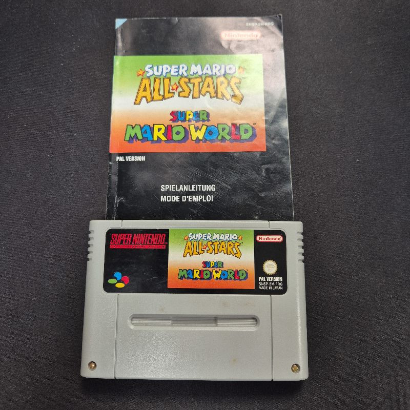 SUPER MARIO MARIO ALL STARS + SUPER MARIO WORLD SUPER NINTENDO CARTOUCHE + LIVRET SUPER MARIO MARIO ALL STARS + SUPER MARIO WORLD SUPER NINTENDO CARTOUCHE + LIVRET