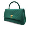 SAC CHANEL COCO HANDLE CHEVRON VERT