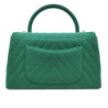 SAC CHANEL COCO HANDLE CHEVRON VERT