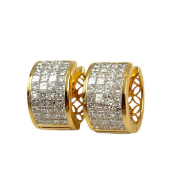 BOUCLE D'OREILLE OR JAUNE 18CT 12.41GR DMT